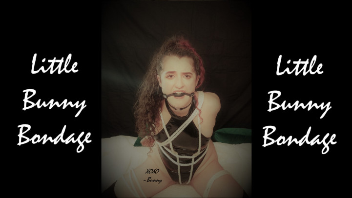 Poster for Manyvids Girl - Tied Up In Latex... Can I Escape - Jan 16, 2021 - Littlebunnyb - Ballgagged, Bondage (С Шаровой Опорой)