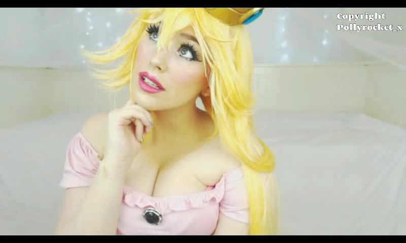 Poster for Lulublue_X - Princess Peach Dildo Riding - June 16, 2017 - Manyvids Girl - Cosplay, Dildo Fucking (Косплей)