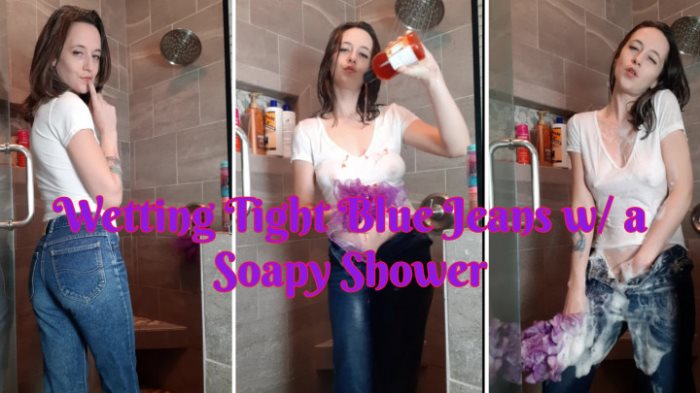 Poster for Sage Eldritch - Clips4Sale Creator - Wetting Tight Blue Jeans W/ Soapy Shower - Pee, Jeanspantswetting, Wetlook (Мудрец Элдрич Писать)