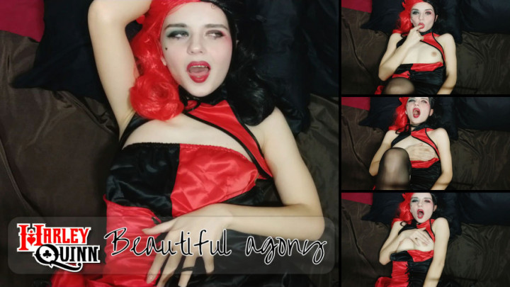 Poster for Manyvids Star - Harley Quinn Cosplay: Beautiful Agony - Feb 5, 2020 - Lil Cosplay Slut - Cosplay, Costume (Лил Косплей Шлюха Косплей)