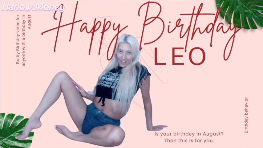 Poster for Manyvids Star - Allforlucky - Happy Birthday Leo - Femdom, Financial Domination, Brat Girls (Финансовое Господство)