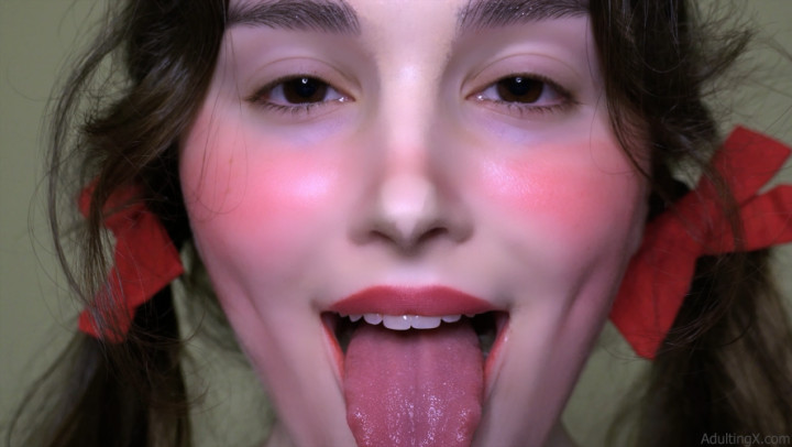 Poster for Manyvids Girl - Adulting - Tongue Out Eye Contact Loop - Mar 4, 2022 - Tongue Fetish, Ahegao (Взросление Ахегао)