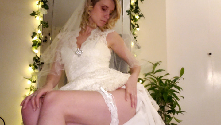 Poster for Bride Fucks Herself Before Wedding - Manyvids Model - Lexi Snow - Hugedildo, Solofemale, Weddingfetish (Лекси Сноу Хугедильдо)