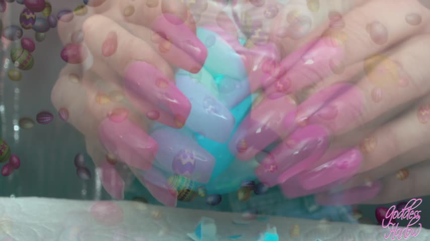 Poster for Manyvids Star - Easter Egg Crack Asmr - Allforlucky - Finger Nail Fetish, Long Nails, Mind Fuck (Трахать Мозги)