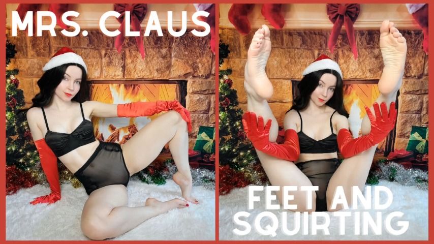 Poster for Manyvids Girl - Mrs. Claus - Feet And Squirting - December 05, 2022 - Thetinyfeettreat - Squirting, Squirt (Спринцовка)