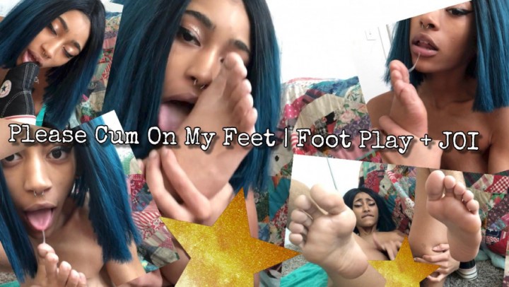 Poster for Manyvids Star - Thegoldenhunty - Thegoldenhunty Please Cum On My Feet Foot Play Joi - Ebony Foot Fetish, Foot Smelling (Фут-Фетиш Из Чёрного Дерева)