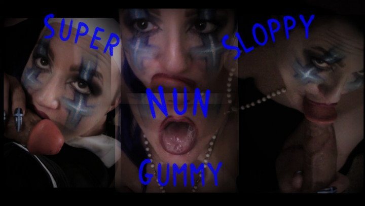 Poster for Goddesszora Super Sloppy Nun Gummy - Manyvids Star - Goddesszora - Fetish, Religious, Blowjob (Богинязора Минет)