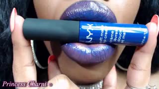 Poster for Princess Charni Electric Blue Lips - Princess Charni - Manyvids Star - Lipstick Fetish, Amateur, Mouth Fetish (Принцесса Чарни Любительский)