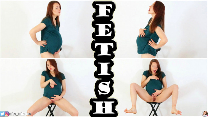 Poster for Manyvids Model - Missmilarose - Pregnant Labor Contractions - Pregnant, Brunette (Беременная)