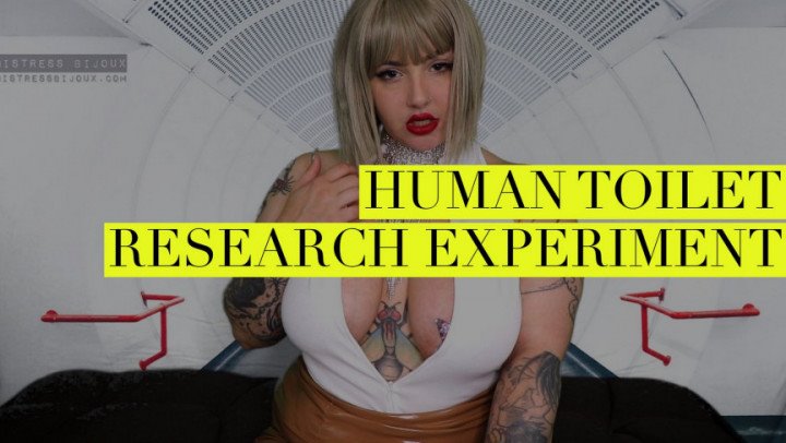 Poster for Mistressbijoux Human Toilet Research Experiment - Mistressbijoux - Manyvids Model - Toilet Fetish, Humiliation, Toilet Humiliation (Унижение В Туалете)