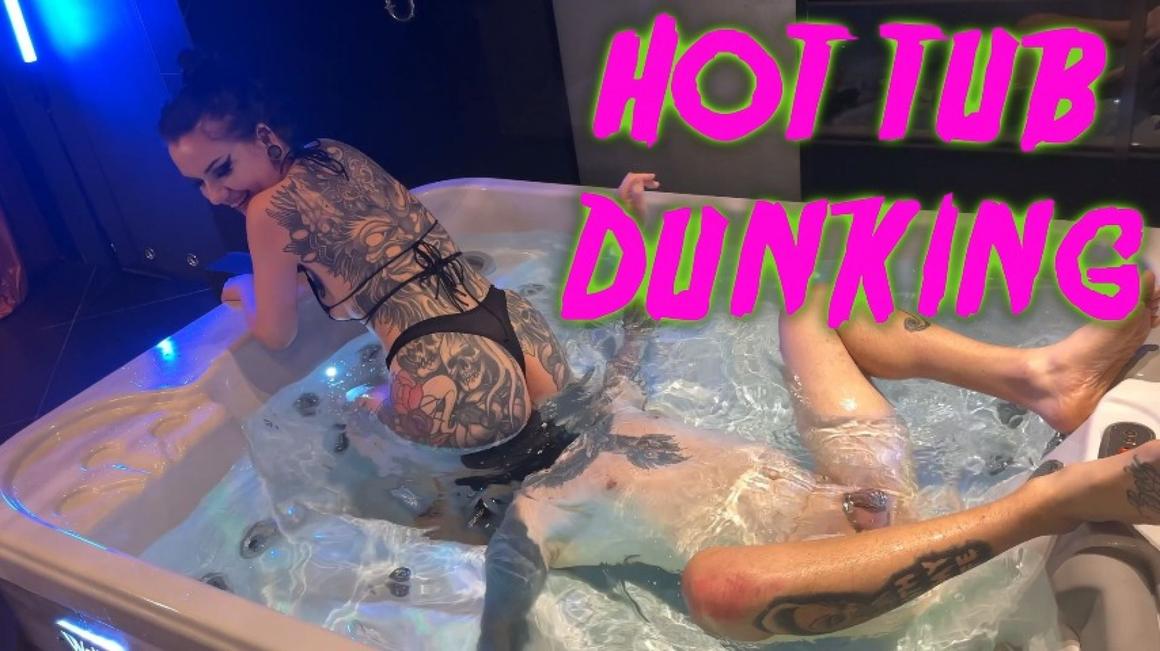 Poster for Manyvids Model - Hot Tub Dunking Breathplay With Mazmorbid - Demoness_Luna - Hot Tub, Foot Fetish, Femdom (Фемдом)