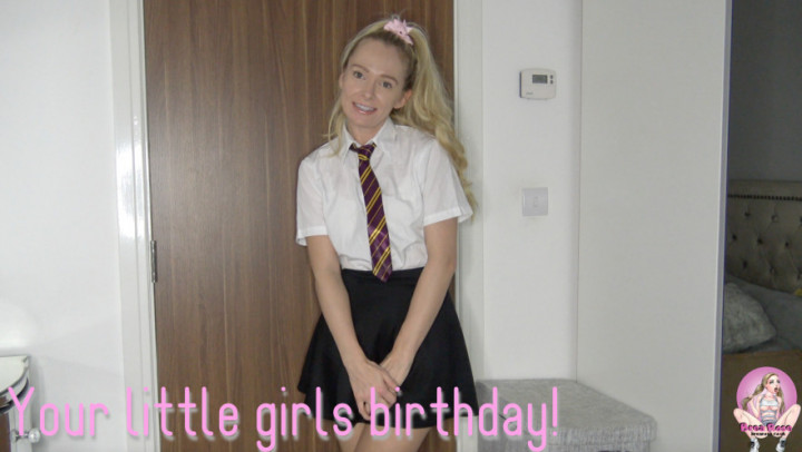 Poster for Your Little Girls Birthday - January 23, 2020 - Brea Rose - Manyvids Star - Older Man / Younger Women, Taboo, Kink (Розовое Поле Табу)