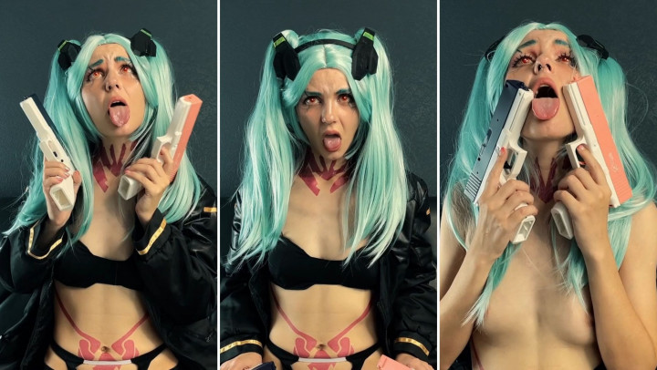 Poster for Manyvids Model - Lil Cosplay Slut - Rebecca Edgerunners Cosplay - Silly Ahegao Face - Jul 30, 2023 - Ahegao, Silly Faces (Лил Косплей Шлюха Ахегао)