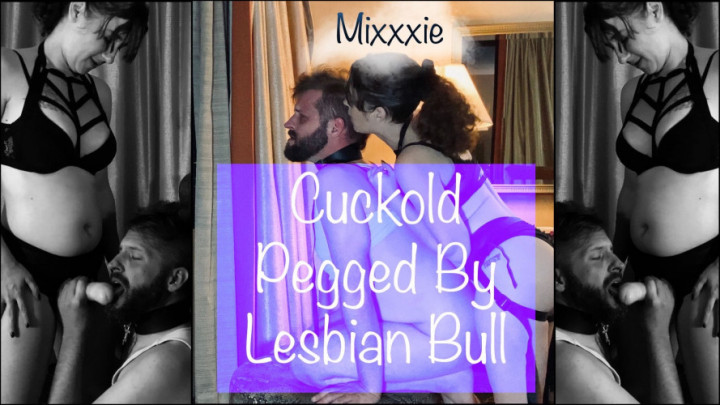 Poster for Cuckold Pegged By Lesbian Bull - Mixxxie - Manyvids Girl - Cfnm, Pegging