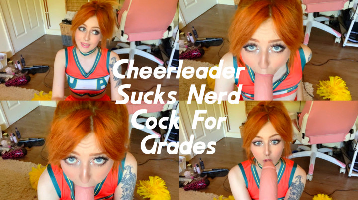 Poster for Mikisayshi - Manyvids Girl - Cheerleader Sucks Nerd Cock For Grades - Blowjob, Role Play, Blow Jobs (Микисайши Минет)