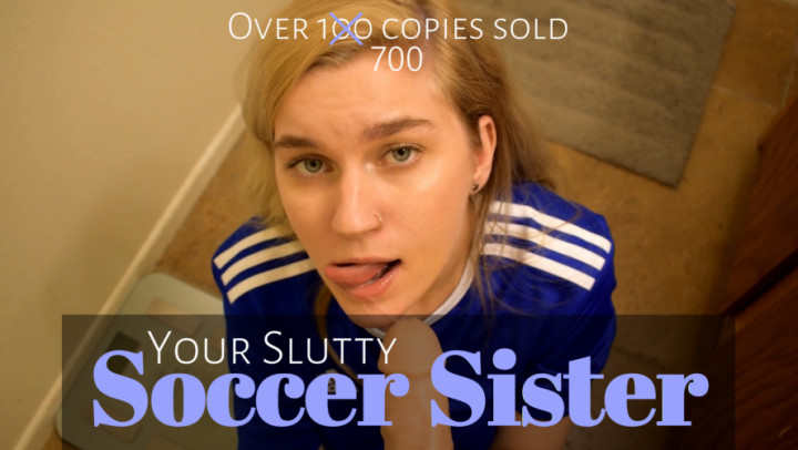 Poster for Manyvids Model - Your Slutty Soccer Sister - Jaybbgirl - Anal, Pov