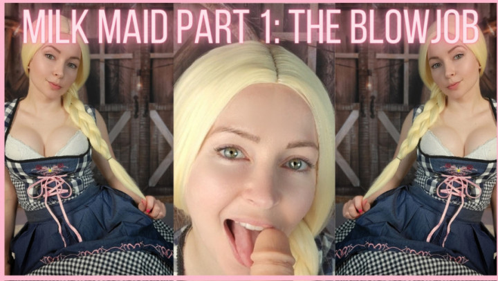 Poster for Milk Maid Part 1: The Blowjob - July 12, 2023 - Manyvids Girl - Thetinyfeettreat - Cosplay, Blow Jobs (Минет)