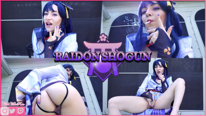 Poster for Missmilarose - Raidon Shogun Smokes & Masturbates - Manyvids Star - Smoking, Femdom Pov, Cosplay (Фемдом Pov)