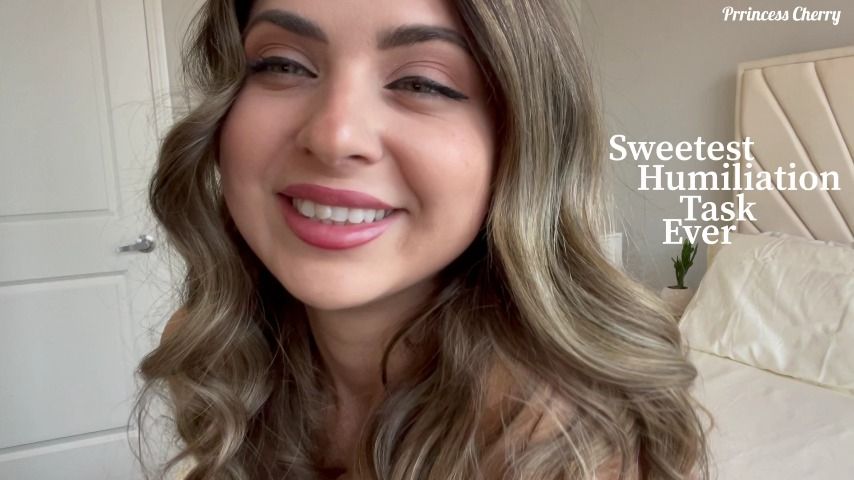 Poster for Sweetest Humiliation Task Ever - January 12, 2022 - Manyvids Girl - Prrincess Cherry - Humiliation, Extreme Close-Ups (Принцесса Вишня Крупные Планы)