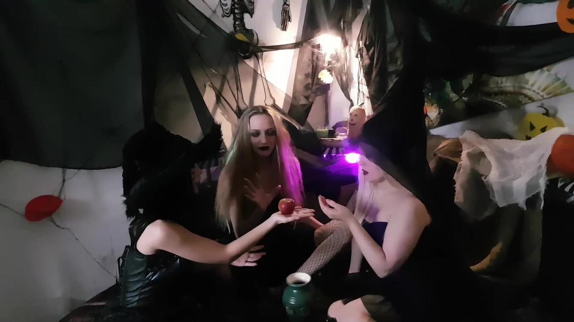 Poster for Witches Secret Ingredient Fuckmachine - October 28, 2017 - Aiko Moe - Manyvids Star - Girl Girl Girl, Threesome, Cosplay (Айко Мо Девочка Девочка Девочка)