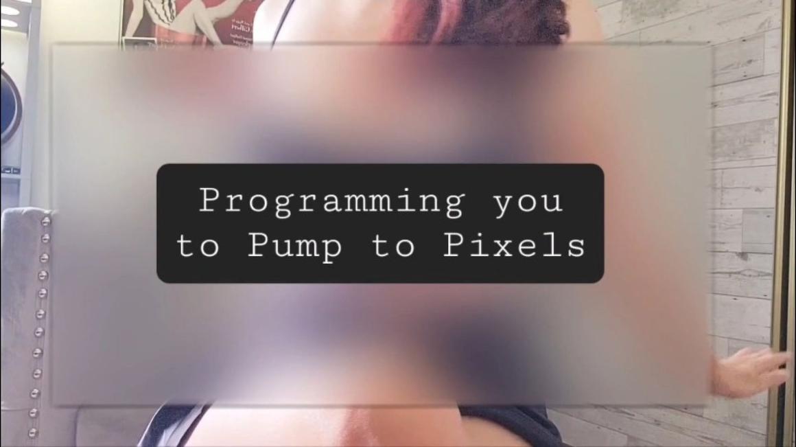 Poster for Alleriamystic - Programming You To Pump To Pixels, Beta - August 23, 2023 - Manyvids Girl - Big Boobs, Femdom Pov (Большие Сиськи)