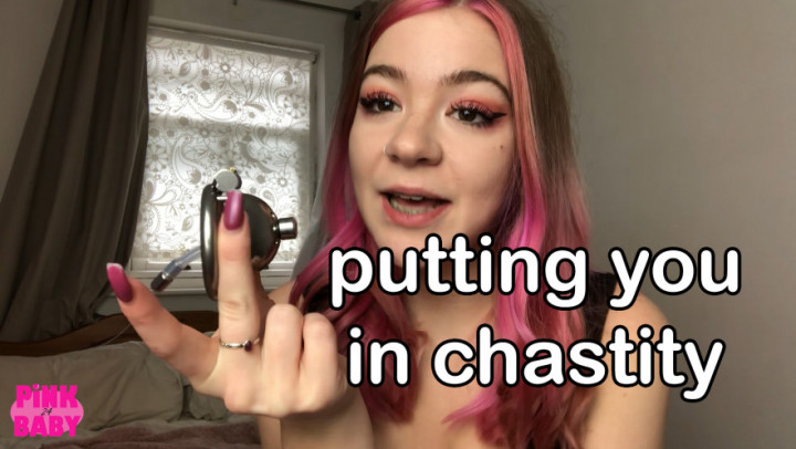 Poster for Manyvids Star - Pinkbaby24 - Putting You In Chastity - Femdom, Chastity Devices (Приспособления Для Целомудрия)