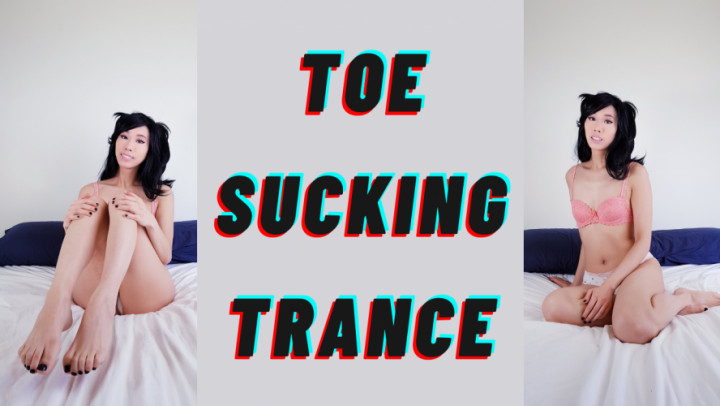 Poster for Toe Sucking Trance - January 21, 2021 - Azumi Zeitline - Manyvids Girl - Swallowing / Drooling, Collars / Leashes (Хронология Азуми Глотание / Слюнотечение)