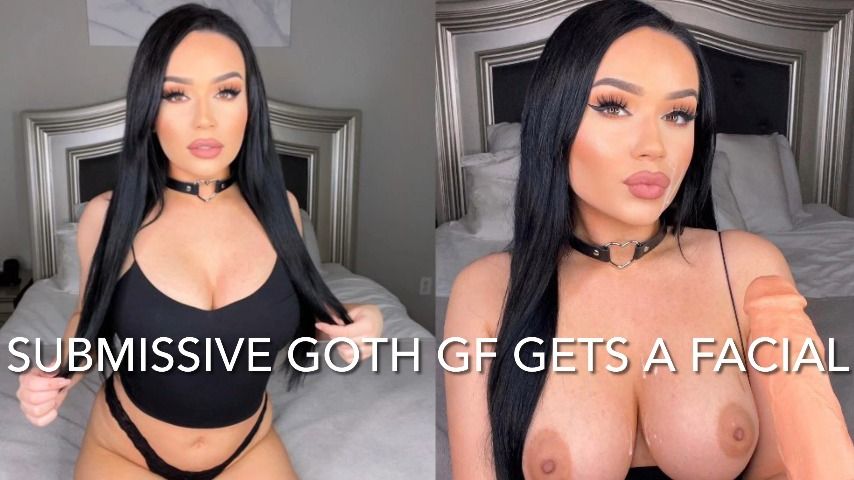 Poster for Manyvids Star - Submissive Goth Gf Gets A Facial - Mia Jocelyn - Submissive Sluts, Kink, Goth (Миа Джослин Гот)