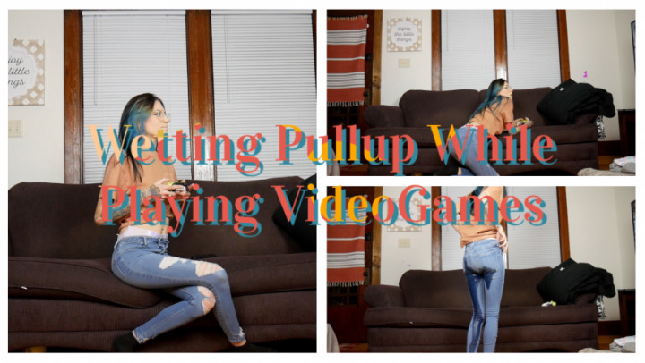 Poster for Wetting Pullup While Playing Videogames - Apr 26, 2022 - Liz Raw - Manyvids Model - Diaper Fetish, Video Gaming, Pee (Лиз Роу Фетиш На Подгузники)