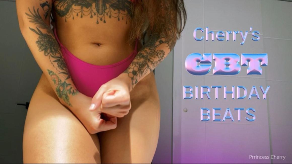 Poster for Cherry'S Cbt Birthday Beats - August 22, 2023 - Manyvids Girl - Prrincess Cherry - Ballbusting, Cbt Instruction (Принцесса Вишня Обучение Cbt)