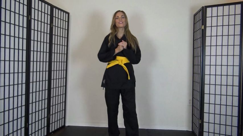 Poster for Jenny Jett Earns Her Orange Karate Belt - July 18, 2022 - Manyvids Girl - Roxieraefetish - Sfw, Foot Humiliation