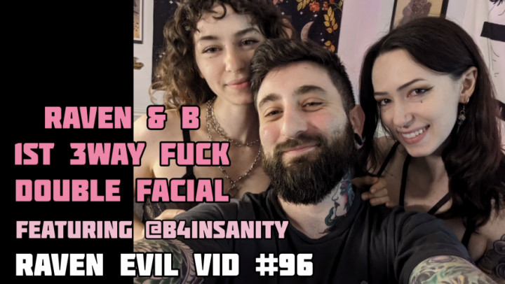 Poster for Ravenndick - 1St Threesome Dbl Facial W/ @B4Insanity - Manyvids Girl - Boy Girl Girl, Cum Swap (Мальчик Девочка Девочка)