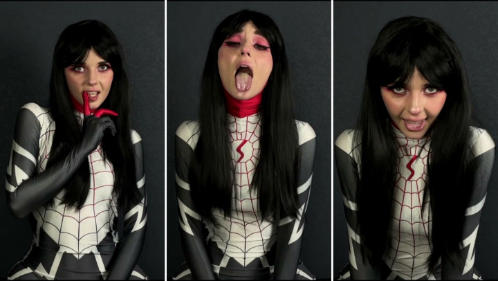 Poster for Cindy Moon Silk) Cosplay - Ahegao - Sep 5, 2022 - Manyvids Model - Lil Cosplay Slut - Eye Crossing, Eye Contact, Silly Faces (Лил Косплей Шлюха Зрительный Контакт)