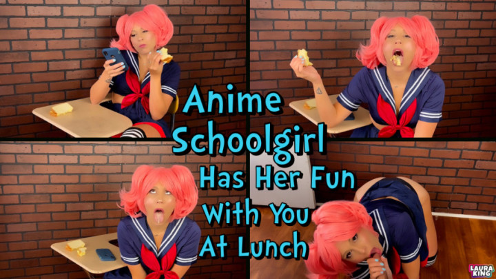 Poster for Manyvids Girl - Lauraking - Anime Schoolgirl Has Her Fun With You - September 22, 2022 - School Girl, School Uniform, Blowjob (Школьница)