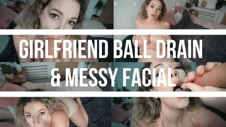 Poster for Girlfriend Ball Draining & Messy Facial - March 04, 2023 - Manyvids Star - Sashacurves - Cum In Mouth, Hot Wives (Кончить В Рот)