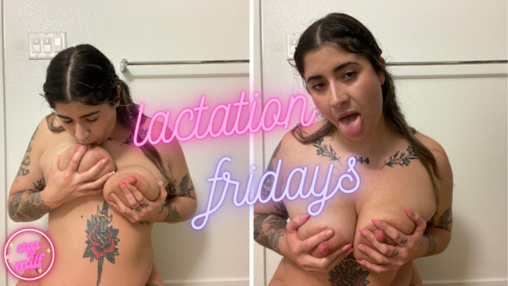 Poster for Manyvids Model - Lactation Fridays - Self Sucking 1 - Stargirlmilf - Mommy Roleplay, Lactating, Self Sucking (Кормящая)