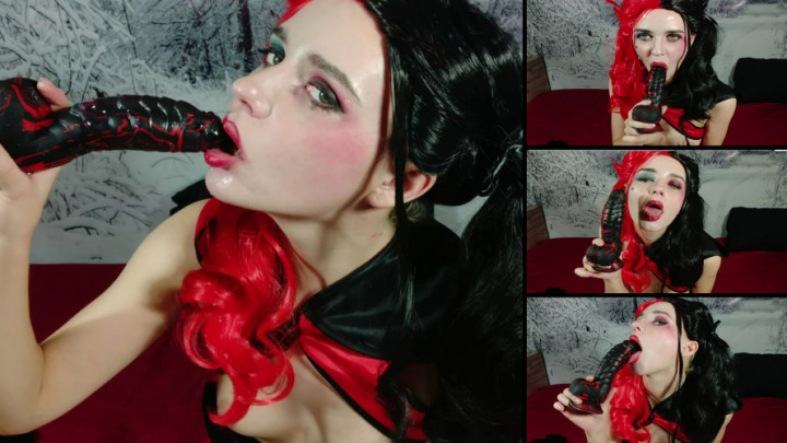 Poster for Manyvids Star - Harley Blowjob Quinn Cosplay - Feb 5, 2020 - Lil Cosplay Slut - Toys, Face Fucking (Лил Косплей Шлюха Игрушки)