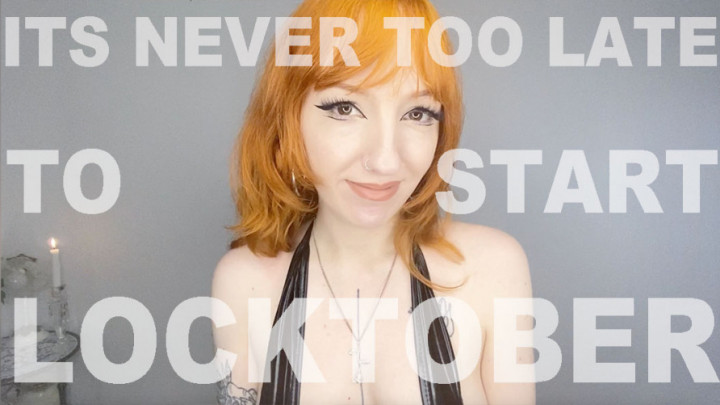 Poster for Manyvids Star - Never Too Late To Start Locktober - Ellie Haze - Sfw, Key Holding & Chastity (Элли Хейз Хранение Ключей И Целомудрие)