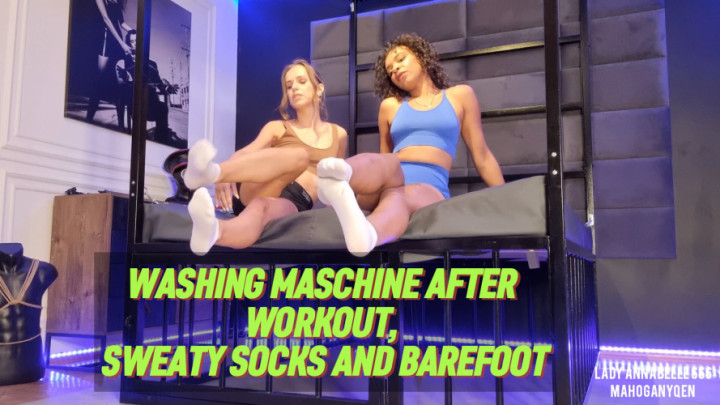 Poster for Manyvids Star - Washing Machine After Workout, Sweaty Socks And Barefoot - Ladyannabelle666 - Socks, Foot Gagging, Sweat Fetish (Зажатие Ноги)