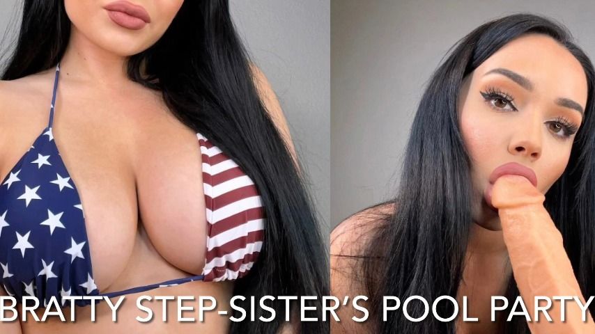 Poster for Mia Jocelyn - Bratty Step-Sister'S Pool Party - Manyvids Model - Dildo Sucking, Cum On Tits, Pov (Миа Джослин)