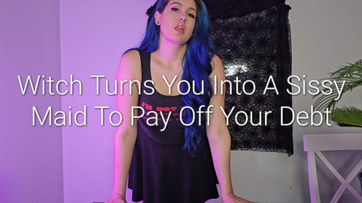 Poster for Witch Turns You Into A Sissy Maid To Pay Off Your Debt - Manyvids Girl - Freya Reign - Roleplay, Sissification, Transformationfantasies (Фрея Рейн Ролевая Игра)