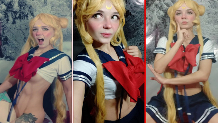 Poster for Sailor Moon Cosplay - Full Video - Jun 25, 2020 - Manyvids Star - Lil Cosplay Slut - Blowjob, Ahegao (Лил Косплей Шлюха Минет)