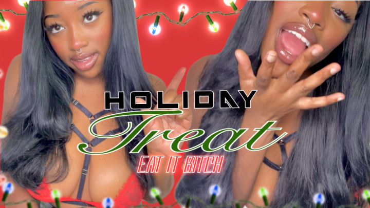 Poster for Holiday Treat: Eat It B*Tch - February 06, 2023 - Onlydesirelex - Manyvids Star - Cum Swallowers, Ebony Ass Worship (Глотатели Спермы)