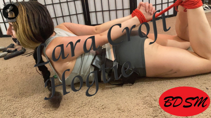 Poster for Lara Croft Hogtied - Nov 10, 2021 - Littlebunnyb - Manyvids Girl - Bdsm, Struggling, Rope Bunny (Бдсм)