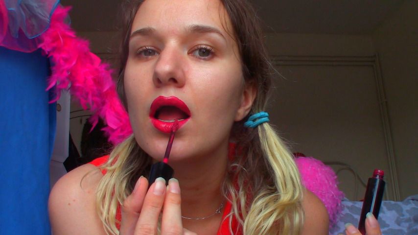 Poster for Manyvids Model - Lipstick Excess Mesmer Joi - Goddess Vanessa - Lip Fetish, Jerk Off Instruction, Mouth Fetish (Богиня Ванесса Фетиш Рта)