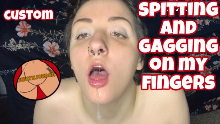 Poster for Juicyxjordan - Juicyxjordan Spitting And Gagging On My Fingers - Manyvids Model - Gagging, Gag Reflex, Spitting (Рвотный Рефлекс)