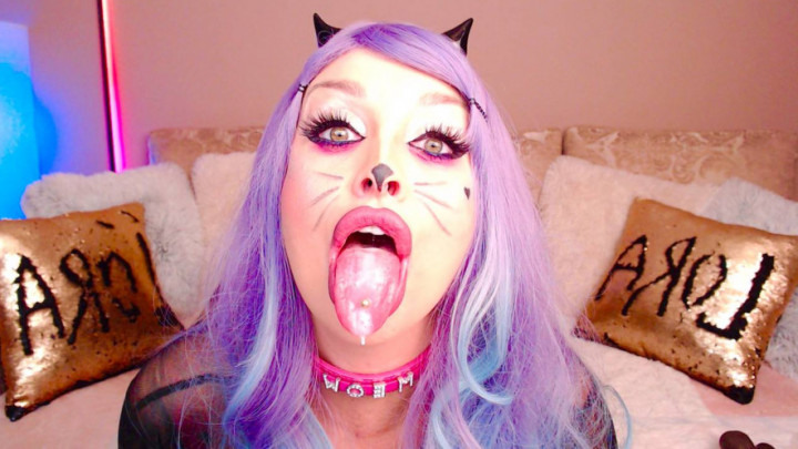 Poster for Cosplay Ahegao Kitten Extrime Gag - June 29, 2023 - Loraflower - Manyvids Model - Gag, Huge Boobs, Anime (Огромные Сиськи)