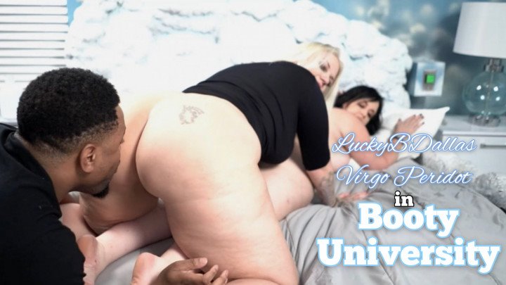 Poster for Manyvids Girl - Finnysplayhouse - Finnysplayhouse Virgo And Lucky In Bootyuniversity - Pussy Eating, Boy Girl Girl, Ass Eating (Поедание Пизды)