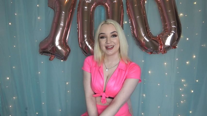 Poster for Manyvids Girl - Celebrating 100K Twitter Followers - Lana Harding - Stocking, Fishnets, Blonde (Лана Хардинг Рыболовные Сетки)