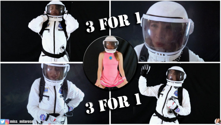 Poster for Manyvids Model - Astronaut Gets Kinky: The Trilogy - Missmilarose - Breath Play, Pregnant, Astronaut (Игра Дыхания)